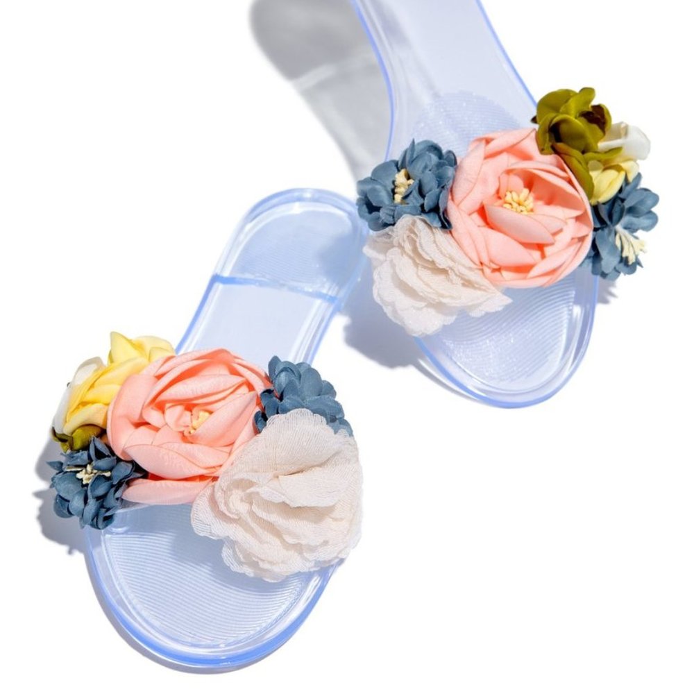 Clear Flower Sandals